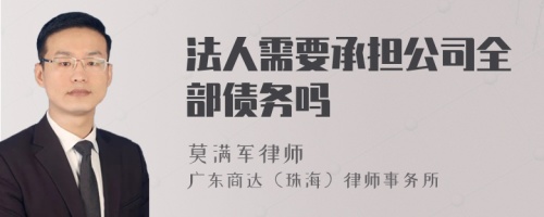 法人需要承担公司全部债务吗