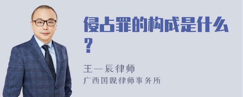 侵占罪的构成是什么？