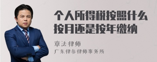 个人所得税按照什么按月还是按年缴纳