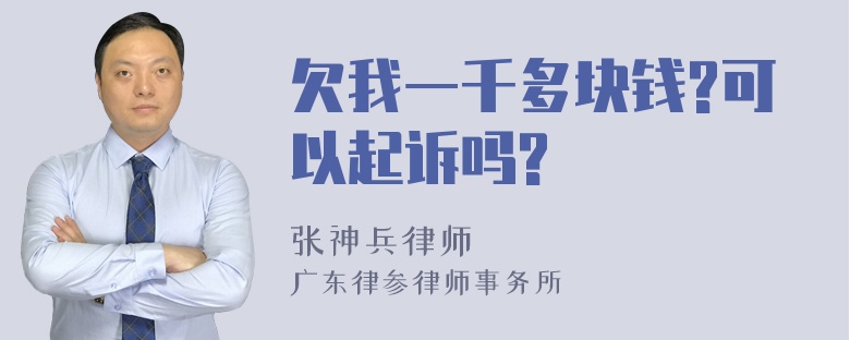 欠我一千多块钱?可以起诉吗?