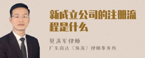 新成立公司的注册流程是什么