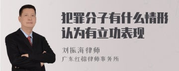 犯罪分子有什么情形认为有立功表现