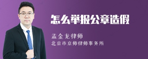 怎么举报公章造假