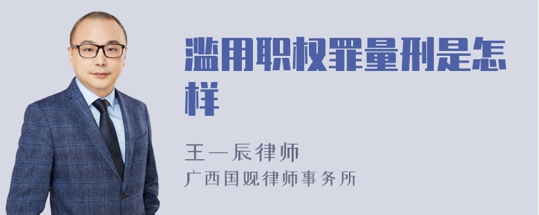 滥用职权罪量刑是怎样