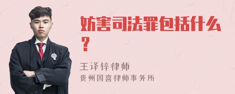 妨害司法罪包括什么？