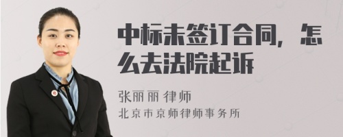 中标未签订合同，怎么去法院起诉