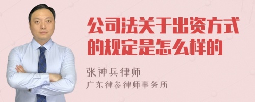 公司法关于出资方式的规定是怎么样的