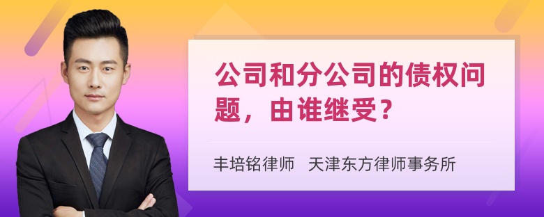 公司和分公司的债权问题，由谁继受？