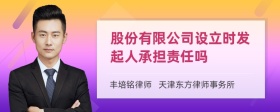 股份有限公司设立时发起人承担责任吗