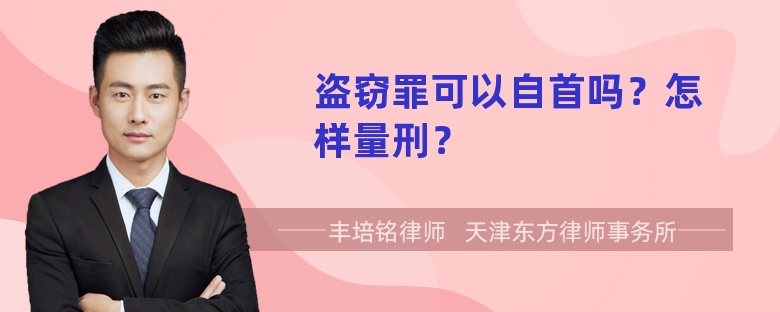 盗窃罪可以自首吗？怎样量刑？