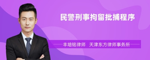 民警刑事拘留批捕程序