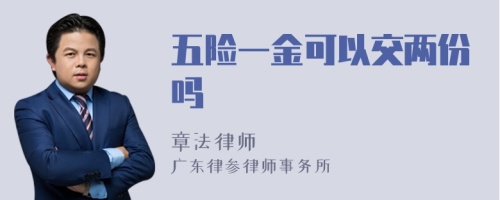 五险一金可以交两份吗