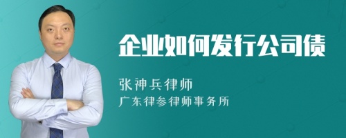 企业如何发行公司债