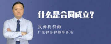 什么是合同成立?