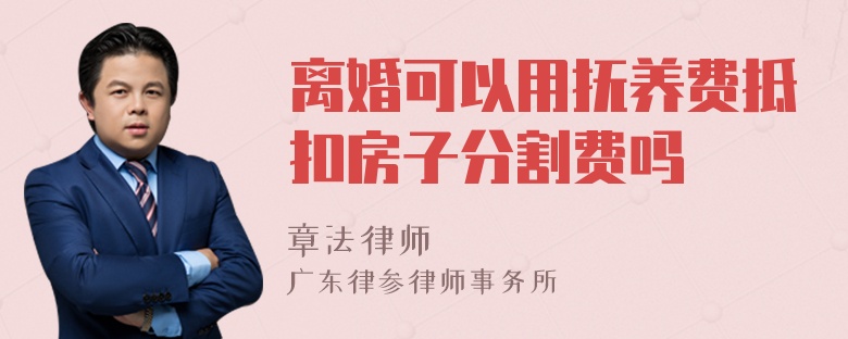 离婚可以用抚养费抵扣房子分割费吗