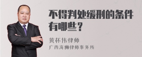 不得判处缓刑的条件有哪些？