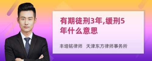 有期徒刑3年,缓刑5年什么意思