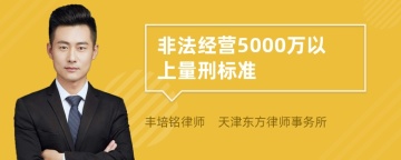 非法经营5000万以上量刑标准