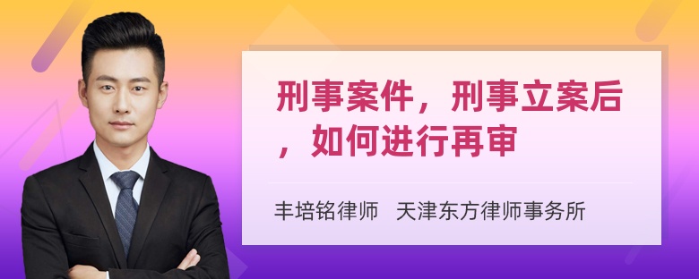 刑事案件，刑事立案后，如何进行再审