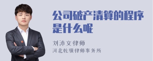 公司破产清算的程序是什么呢