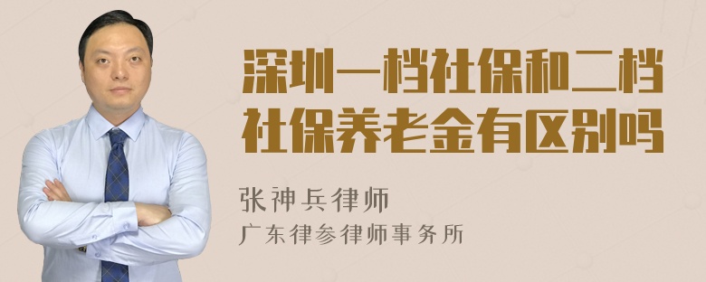 深圳一档社保和二档社保养老金有区别吗