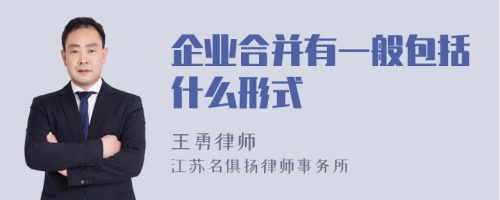 企业合并有一般包括什么形式