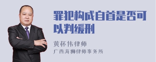 罪犯构成自首是否可以判缓刑