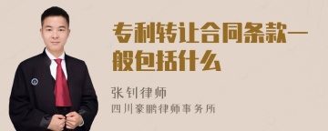 专利转让合同条款一般包括什么