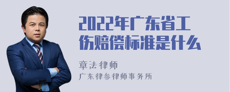 2022年广东省工伤赔偿标准是什么