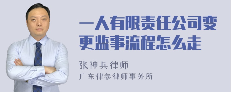 一人有限责任公司变更监事流程怎么走