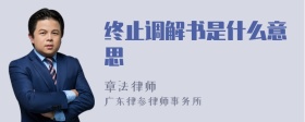 终止调解书是什么意思