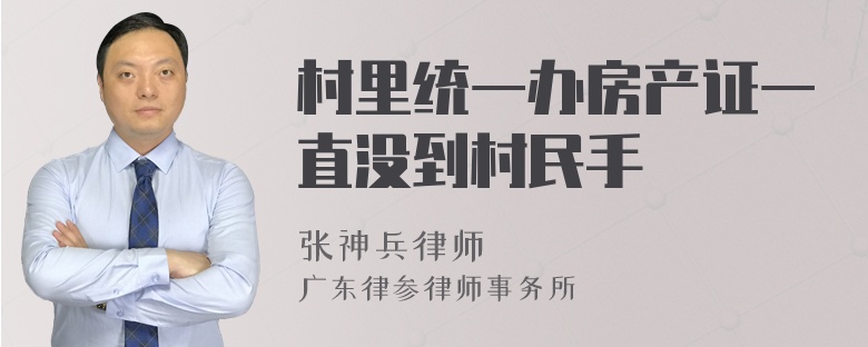 村里统一办房产证一直没到村民手