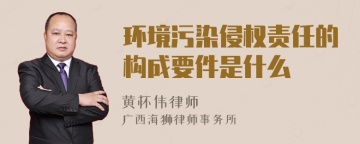 环境污染侵权责任的构成要件是什么