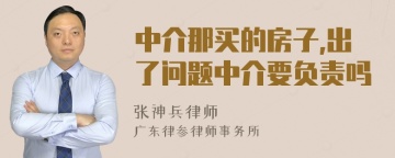 中介那买的房子,出了问题中介要负责吗