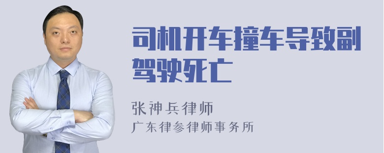 司机开车撞车导致副驾驶死亡