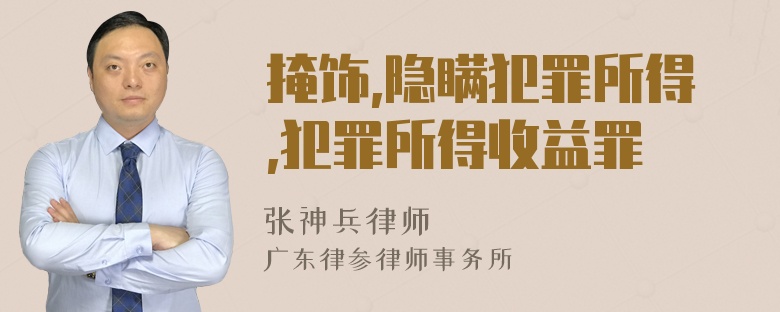 掩饰,隐瞒犯罪所得,犯罪所得收益罪