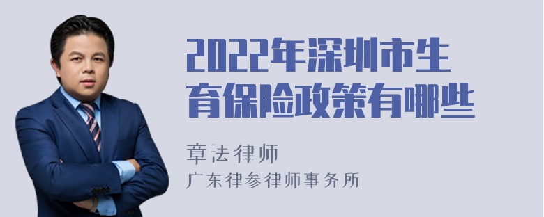 2022年深圳市生育保险政策有哪些
