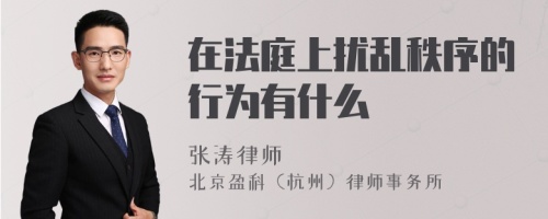 在法庭上扰乱秩序的行为有什么