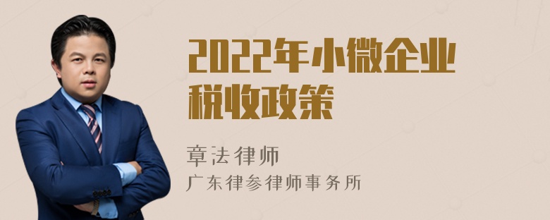 2022年小微企业税收政策