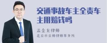 交通事故车主全责车主用赔钱吗