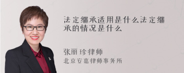 法定继承适用是什么法定继承的情况是什么