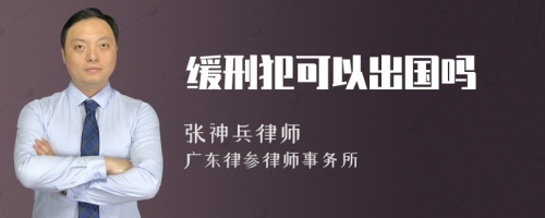 缓刑犯可以出国吗