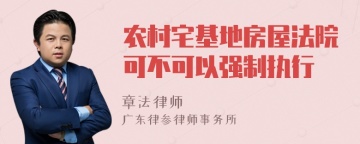 农村宅基地房屋法院可不可以强制执行