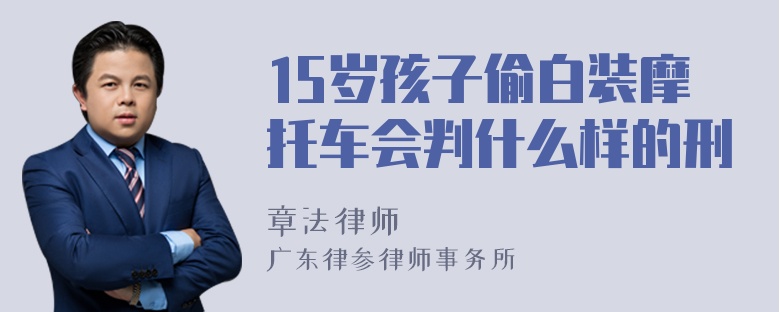 15岁孩子偷白装摩托车会判什么样的刑