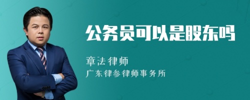 公务员可以是股东吗