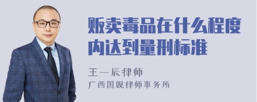 贩卖毒品在什么程度内达到量刑标准