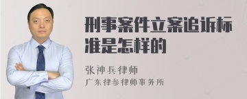 刑事案件立案追诉标准是怎样的