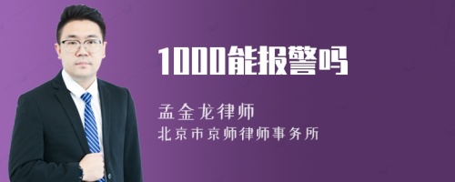 1000能报警吗