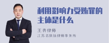 利用影响力受贿罪的主体是什么