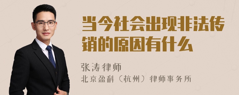 当今社会出现非法传销的原因有什么